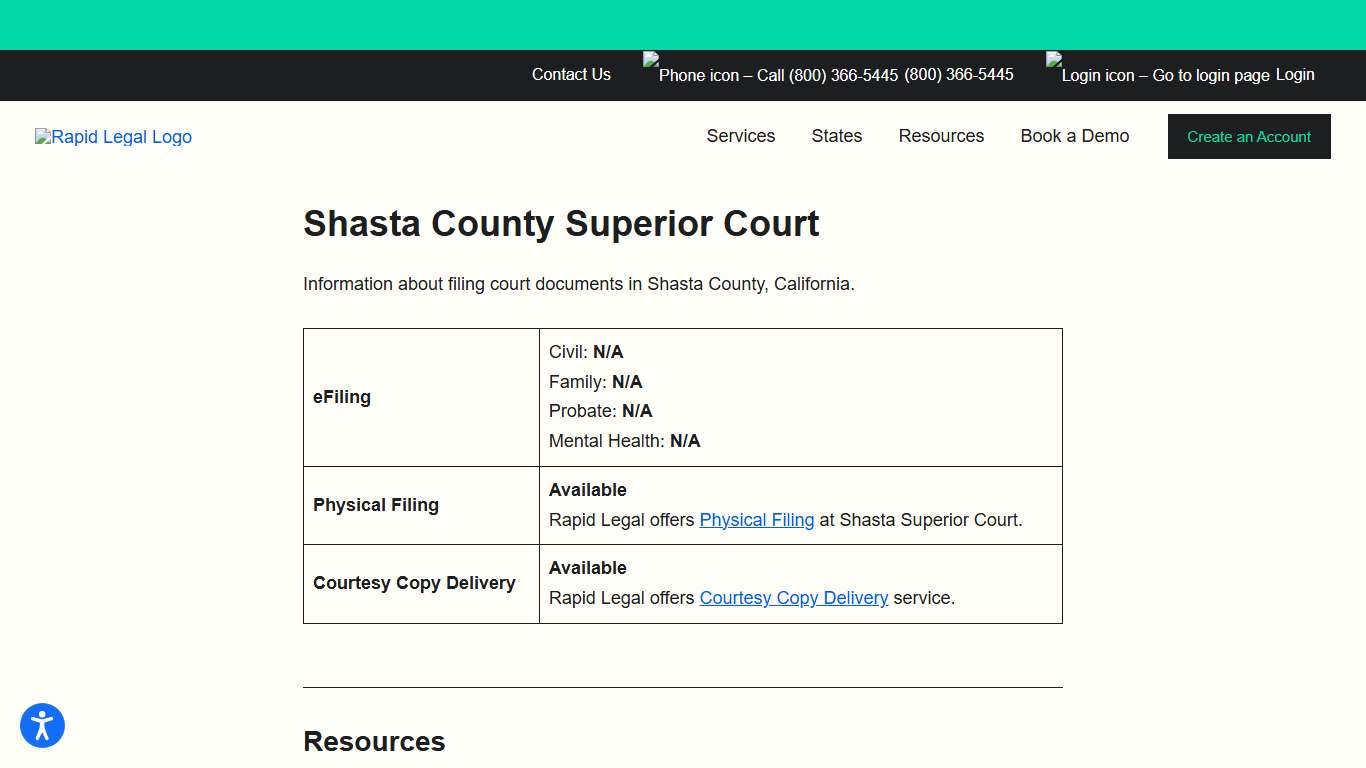 Shasta County Superior Court - Rapid Legal Support